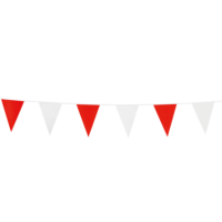 Flag Banner Bunting PE 3M Red & White