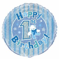 1st Birthday Boy - 18" foil balloon