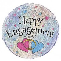 Happy Engagement Prism 18inch Foil Balloon