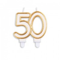Fiesta Number Candle Gold No.50