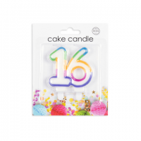 Age 16 Multicolour Candle 1pc