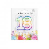 Age 18 Multicolour Candle 1pc