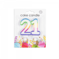 Age 21 Multicolour Candle 1pc