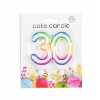 Age 30 Multicolour Candle 1pc