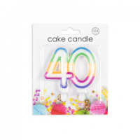 Age 40 Multicolour Candle 1pc