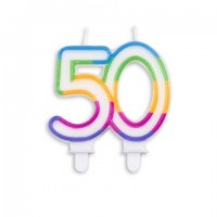 Age 50 Multicolour Candle 1pc