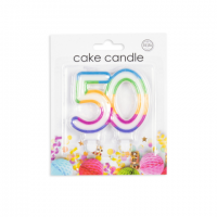 Age 50 Multicolour Candle 1pc