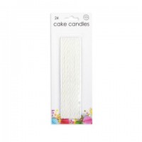 24 Extra Long White Cake Candles