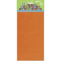 Orange Paper Party Bags 10"H x 5 1/4"W x 3 1/2"D 12CT.