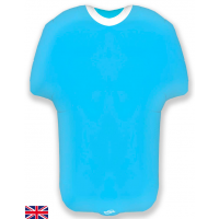 24" Sports Shirt Light Blue Metallic Super Shape Foil Balloon