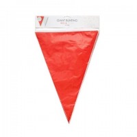 Giant Flag Banner Bunting PE 10M Red & White