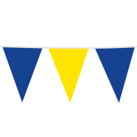 Giant Flag Banner Bunting PE 10M Blue & Yellow
