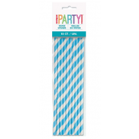 Unique Light Blue Paper Straws 10ct