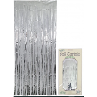 Foil Door Curtain 0.90m x 2.40m Metallic Silver