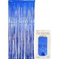 Foil Door Curtain 0.90m x 2.40m Metallic Blue