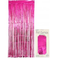 Foil Door Curtain 0.90m x 2.40m Metallic Fuchsia