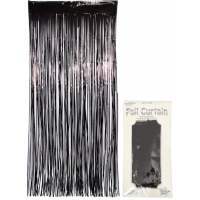 Foil Door Curtain 0.90m x 2.40m Metallic Black