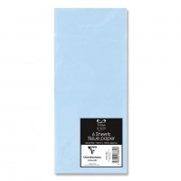 6 Sheet Tissue Paper Light Blue 