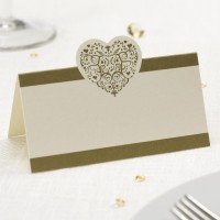Vintage Romance - Place Card - Ivory/Gold - 50ct