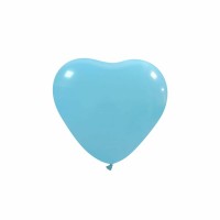 Sky Blue Superior Heart 6" Latex Balloon 100Ct
