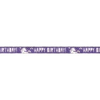 Unicorn Party Happy Birthday Foil Banner 