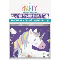Unicorn Party Happy Birthday Foil Banner 
