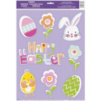 Lilac Easter Window Cling Sheet