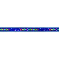 Happy Birthday Blue 9ft Foil Banner