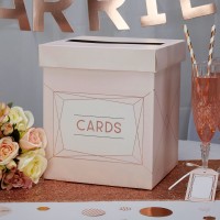 Geo Blush - Wedding Card Post Box