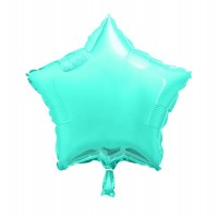 Baby Blue - Star Shape - 18" foil balloon (Pack of 12, Flat)