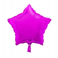 Hot Pink - Star Shape - 18" foil balloon (Pack of 12, Flat)