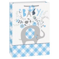 Baby Blue Elephant XL Giftbag 1ct