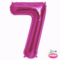 34" Pink Number 7 Foil Balloon