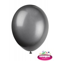 Unique 12" Phantom Black Latex Balloons 10 CT.