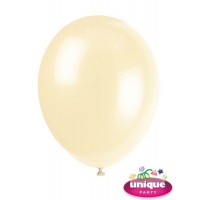 Unique 12" Ivory Cream Latex BalloonS 10 CT.