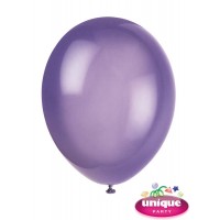 Unique 12" Midnight Purple Latex Balloons 10 CT.