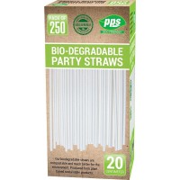 Bio Degradable Plastic Party Straws 250pc