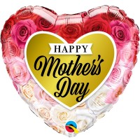 Roses Gold Heart Mother's Day 18" Foil Balloon