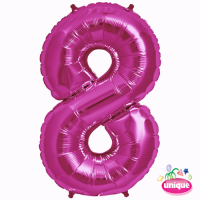 34" Pink Number 8 Foil Balloon