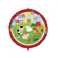 Happy Birthday Farmyard 18" Foil Balloon