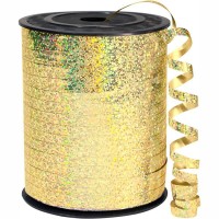 Gold 5mm x 500yds Holographic Curling Ribbon