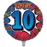 Age 10 Birthday Boy 18" Foil Balloon