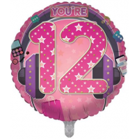 Age 12 Birthday Girl 18" Foil Balloon
