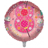 Age 8 Birthday Girl 18" Foil Balloon