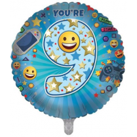 Age 9 Birthday Boy 18" Foil Balloon