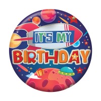 It's My Birthday Male Small Badges 6ct (5.5cm)