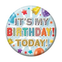 It's My Birthday Today Small Badges 6ct (5.5cm)