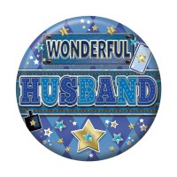 Wonderful Husband Small Badges 6ct (5.5cm)