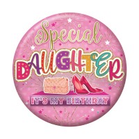 Special Daughter It's my Birthday Small Badges 6ct (5.5cm)