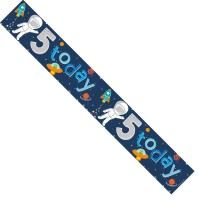 Male 5th Birthday Banner (Pack of 6)